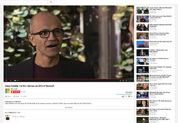 February 4 2014: new Microsoft CEO Satya Nadella gives his first interview – to an in-house blogger