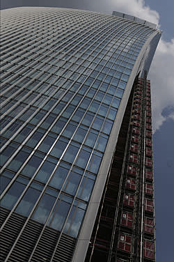 The "Walkie-Talkie" building in the City of London