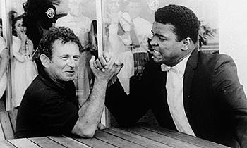 Arm-wrestling Norman Mailer in 1965