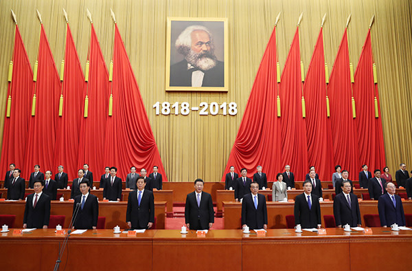 President Xi Jinping marking the 200th anniversary of Karl Marx’s birth, May 4 2018