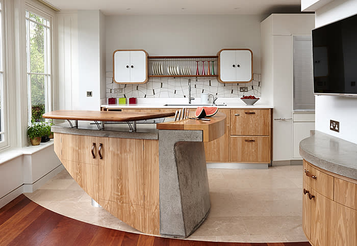 One of Johnny Grey's kitchens — which he calls ‘living rooms where you cook’ — in a home in Richmond, London