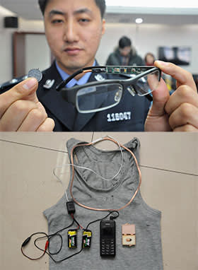 equipment used by Chinese students to cheat