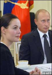 Yekaterina Andreyeva and Vladimir Putin