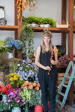 Hattie Fox in her florist’s shop