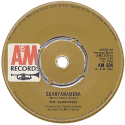 The Sandpipers' 'Guantanamera' vinyl record