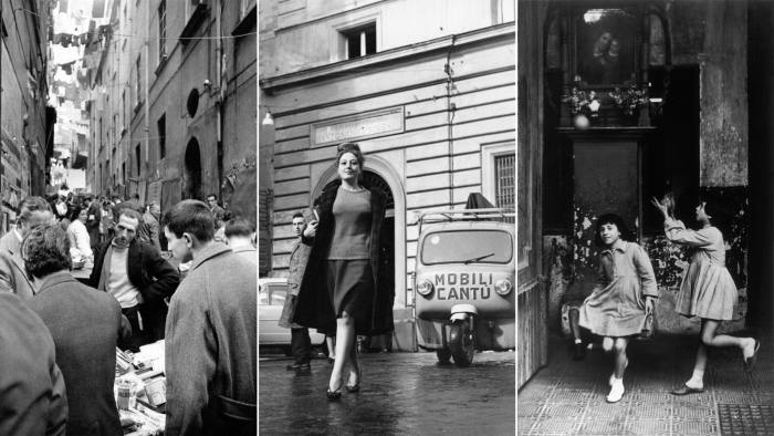 Scenes of Naples in the 1950s and 1960s. The city provides the setting for Ferrante’s Neapolitan quartet