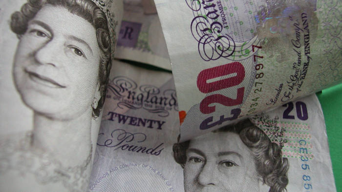 Money £20 twenty pound notes sterling cash