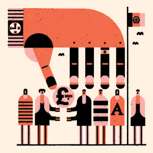 'How to give money away' illustration