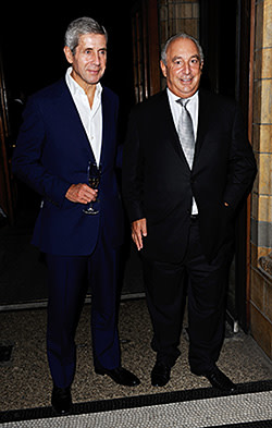 Philip Green with his rival Stuart Rose, former Marks and Spencer chairman, September 2009