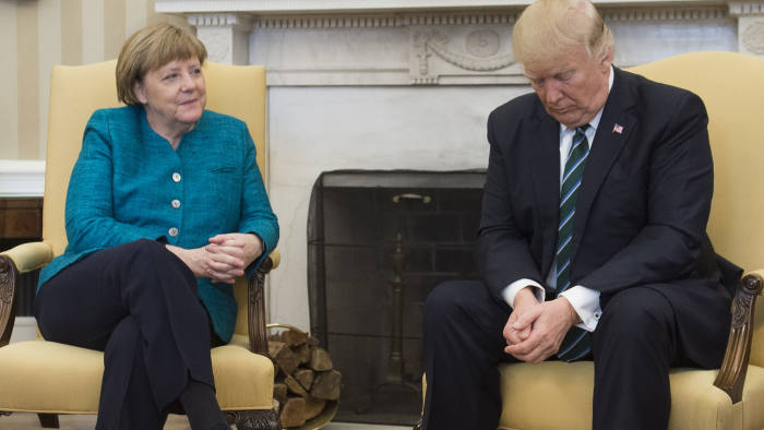 Angela Merkel and President Trump’s first meeting at the White House, March 17 2017