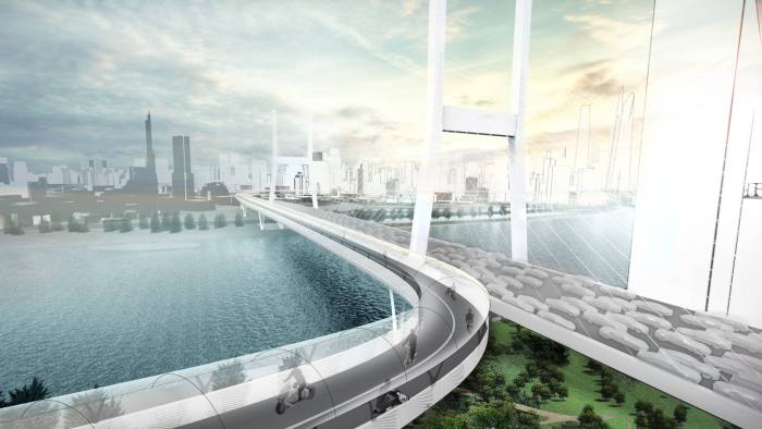 Elevated road concept showing BMW Vision E³ Way - taken from BMW press website