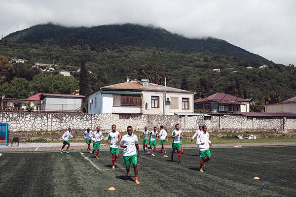 Somaliland team training in Abkhazia for the World Cup of Unrecognized States 2016
