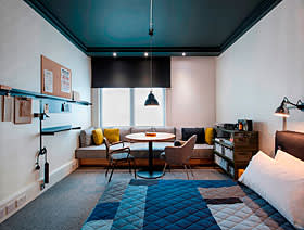 One of the Ace Hotel’s bedrooms