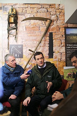 George Osborne at a meeting in Leeds