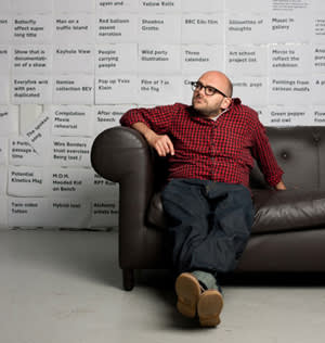 British artist Ryan Gander in his studio