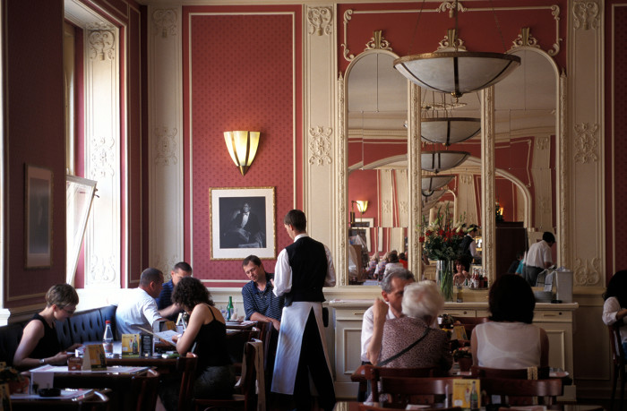 AAEJWT Guests in Cafe Louvre Prague Czech Republic