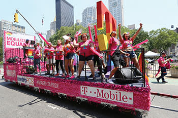 T-Mobile’s float at NYC Pride 2016