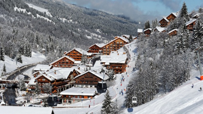 A picture shows the French ski resort of Meribel, French Alps, on February 17, 2014, on the first day of the French February holidays. AFP PHOTO / JEAN-PIERRE CLATOT (Photo credit should read JEAN-PIERRE CLATOT/AFP/Getty Images)