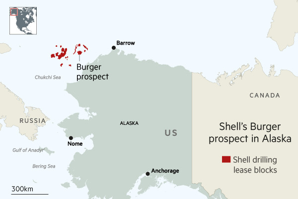 Shell Burger Alaska mining map