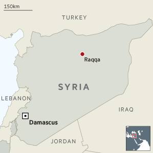 Raqqa locator map
