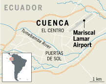 Map of Cuenca, Ecuador