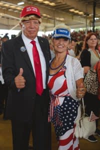 Trump supporters at Trump / Pence rally, Ocala, Florida, October 12, 2016 credit Michelle Bruzzeze