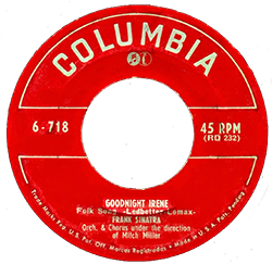 'Goodnight, Irene' vinyl record