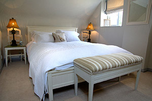 One of the bedrooms at The Five Alls
