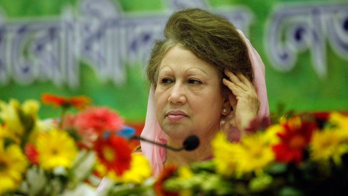 BNP Chairperson Khaleda Zia attends a rally in Dhaka