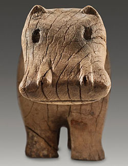 Egyptian wooden hippopotamus