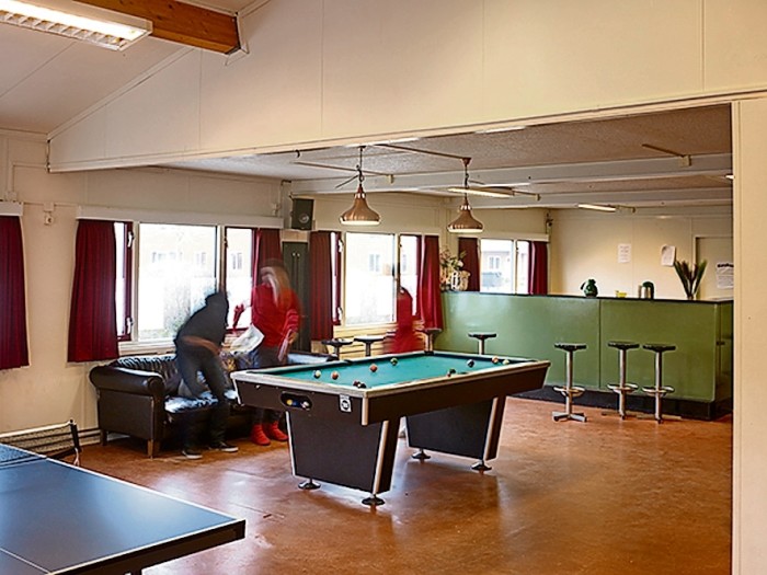 The recreation room at the Oude Pekela asylum centre