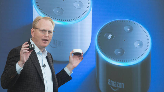Dave Limp, senior vice-president for Amazon devices and services, introduces the Amazon Echo