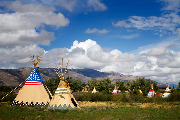 The ranch has 10 tepees as well as wooden guest cottages
