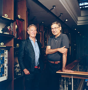 Simon Schama with Orhan Pamuk at his Museum of Innocence