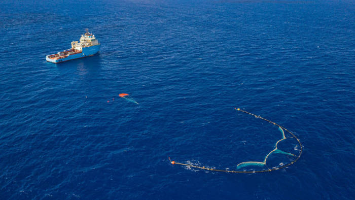 The parachute configuration of the Ocean Cleanup project. (Handout)