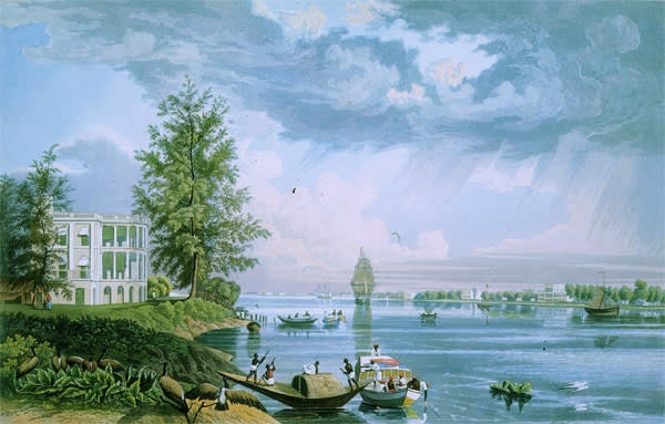 View of Botanic Garden House and Reach, Calcutta, 1829