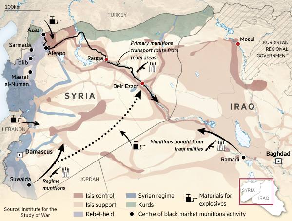 Map: Isis weapons