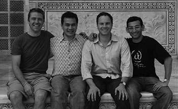 From left: co-founders Philip Inghelbrecht, Avery Wang, Chris Barton and Dhiraj Mukherjee