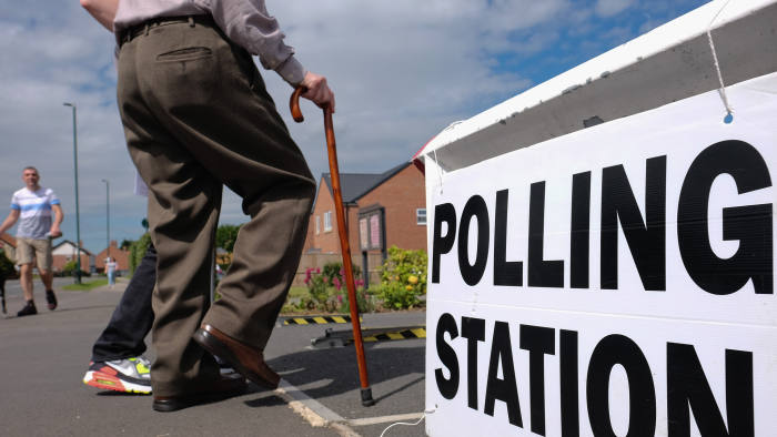 REDCAR, UNITED KINGDOM - JUNE 23: A man walks into a polling station at Marske Methodist church as voters head to the polls to cast their vote on the EU Referendum on June 23, 2016 in Redcar, United Kingdom. The United Kingdom has gone to the polls to decide whether or not the country wishes to remain within the European Union. After a hard fought campaign from both REMAIN and LEAVE the vote is too close to call. A result on the referendum is expected on Friday morning. (Photo by Ian Forsyth/Getty Images)