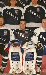 in the ice hockey club while at Oxford, 1992-93