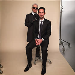 Karl Lagerfeld and Kevin Systrom