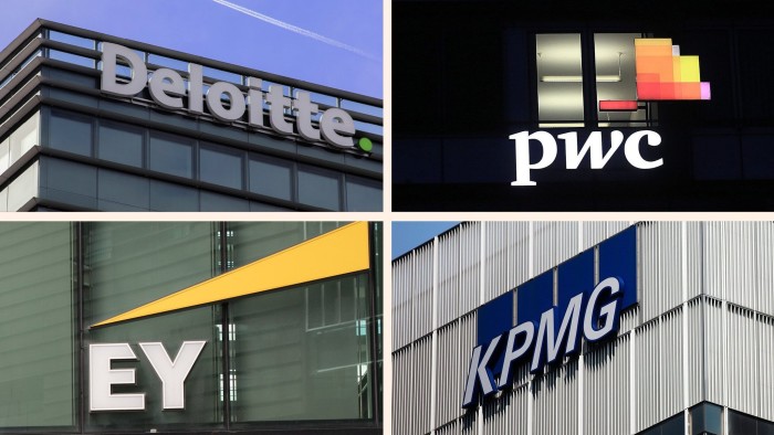 EY, PwC, Deloitte, KPMG Accountancy big four auditing