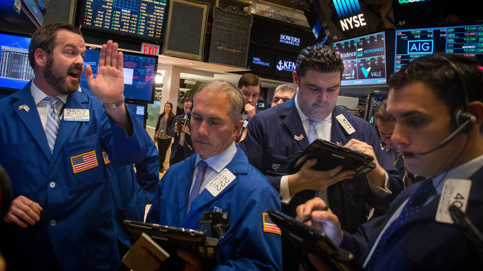 We are all ‘algos’ now: traders at work in the New York Stock Exchange in May