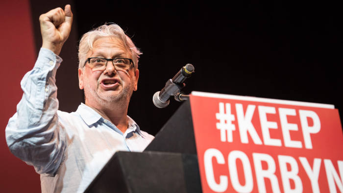 P23WBW The Troxy, 490 Commercial Road, London, July 6th 2016. Jon Lansman, a close Corbyn ally and founder of the Momentum campaign group, delivers a speech