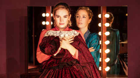 All about gaze: Lily James and Gillian Anderson in 'All About Eve'