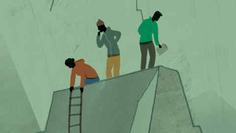 illustration of climbers