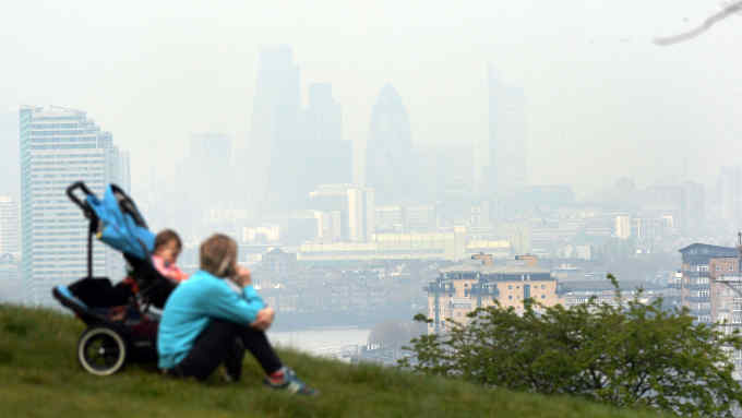 A clear problem: a haze of pollution hangs over London