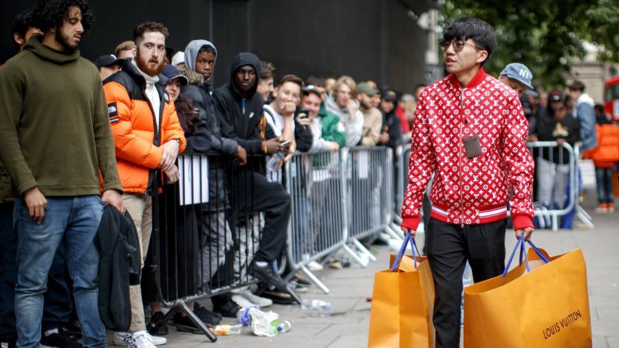 Louis Vuitton in collaboration with Supreme pop-up stores prompt global shopping stampede ...