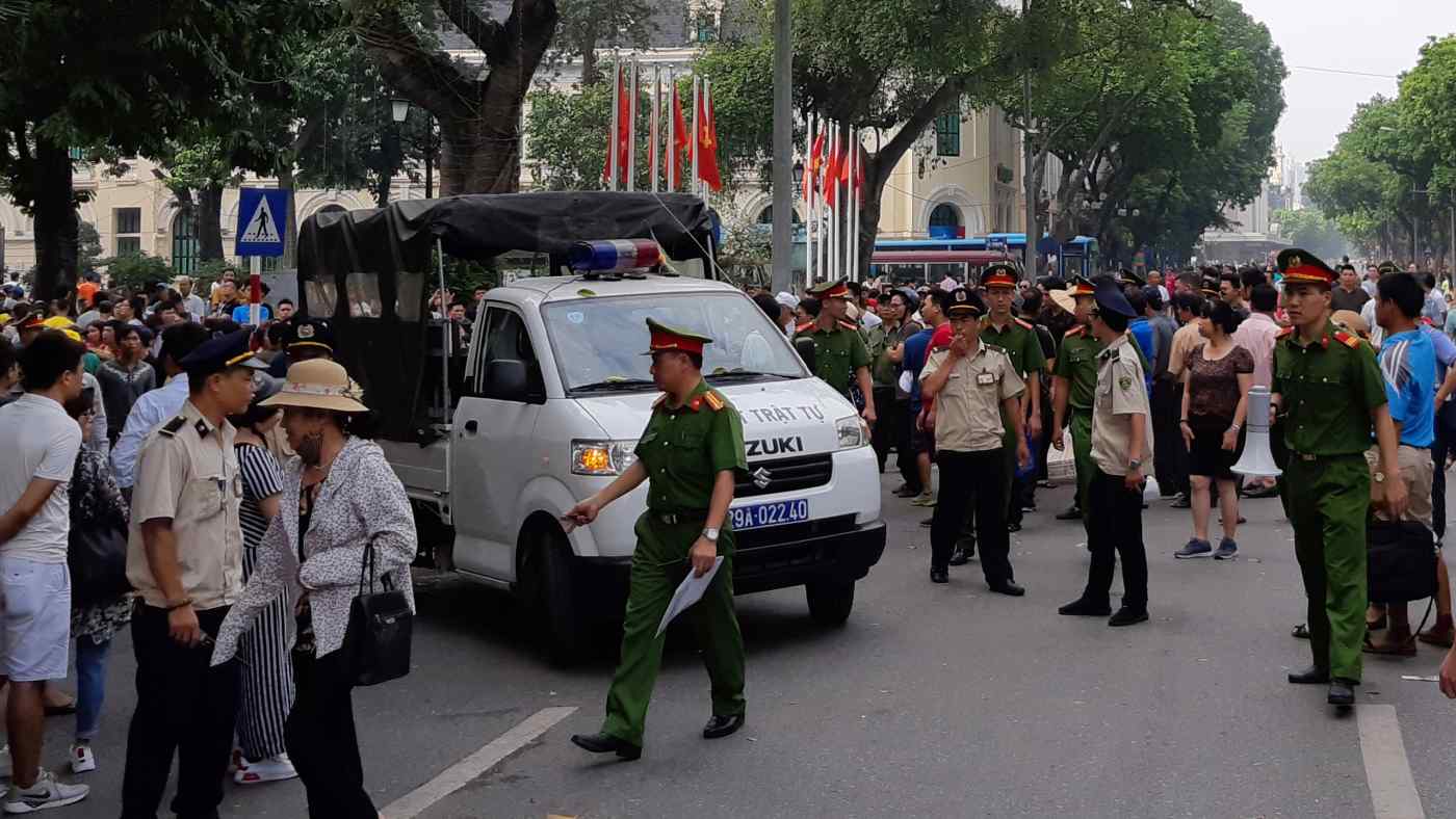 Police dispersed a protest in Hanoi in June over the draft special economic zone law, which was viewed as favoring China.