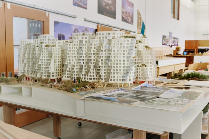 A design model of Frank Gehry’s building at Battersea Power Station